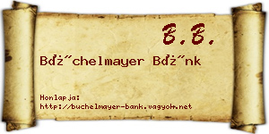 Büchelmayer Bánk névjegykártya